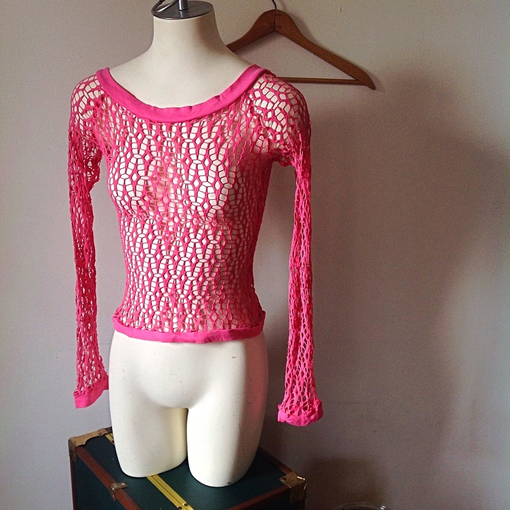 💦 Pink Fishnet Top 💦